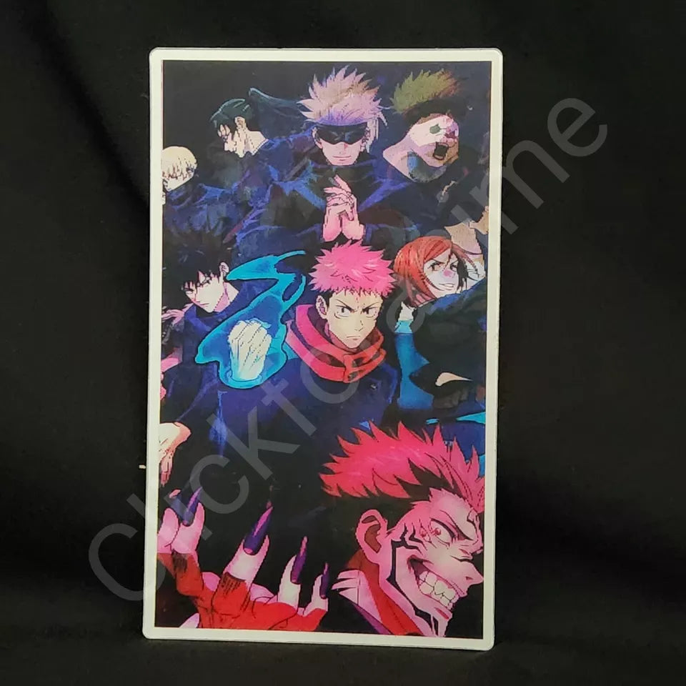 Jujutsu Kaisen 3D Moving Sticker Anime Manga Lenticular Decal Gojo Yugi Megumi