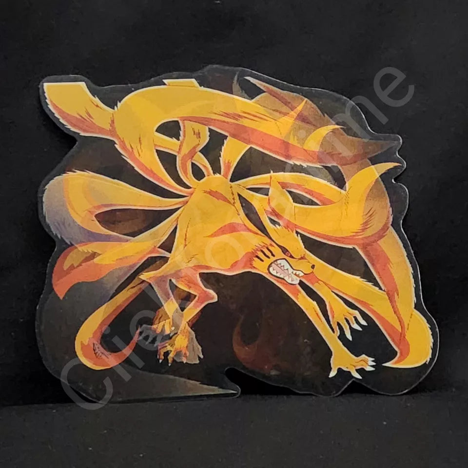 Naruto Shippuden: 9 tails Fox 3D Moving Sticker Head kawai Lenticular Decal