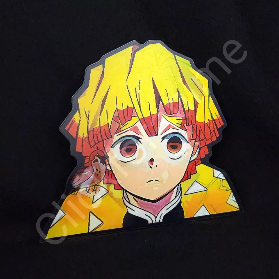 Demon Slayer: Zenitsu Agatsuma 3D Moving Sticker Lenticular Anime Manga Decal