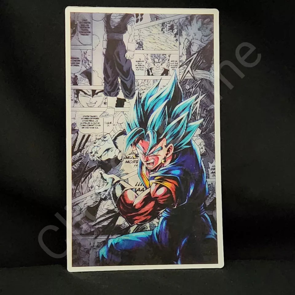 Dragon Ball Z : Goku Manga Style 3D Moving Sticker Lenticular Decal Blue