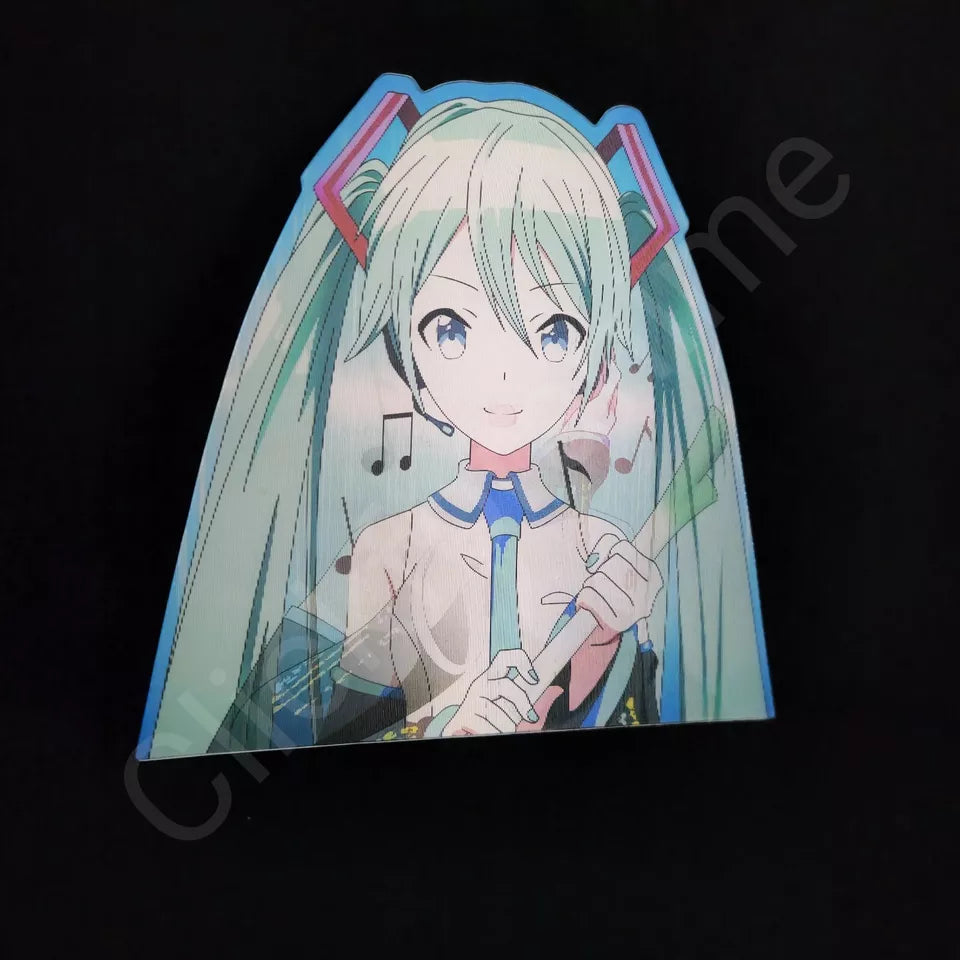 Hatsune Miku 3D Motion Moving Large Sticker Lenticular Vocaloid Car Cute Kawaii