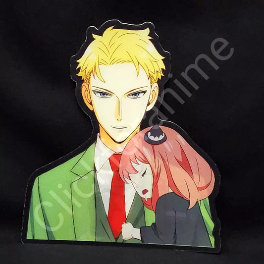 Spy x Family: Twilight anya Forger 3D Moving Sticker Anime Lenticular Decal Cute Notebook Car Laptop