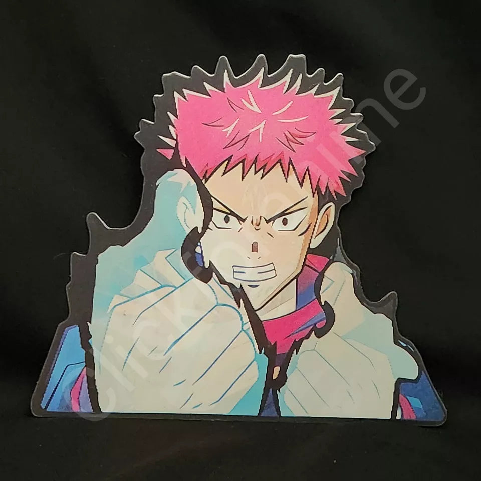 Jujutsu Kaisen: Yuji Itadori, Sukuna 3D Moving Sticker Anime Lenticular Decal JJK