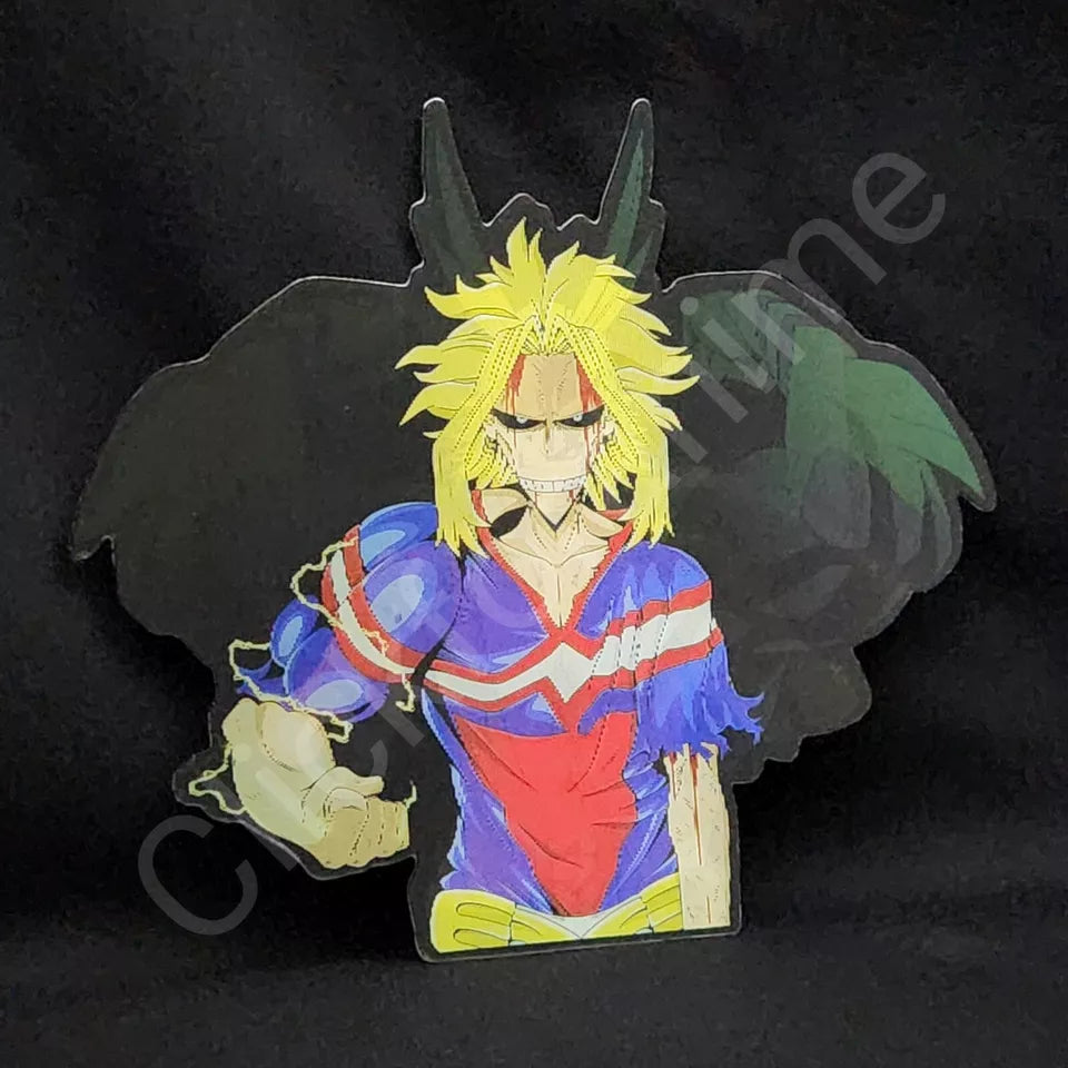 My Hero Academia: All Might 3D Moving Sticker, Anime Manga Lenticular Decal