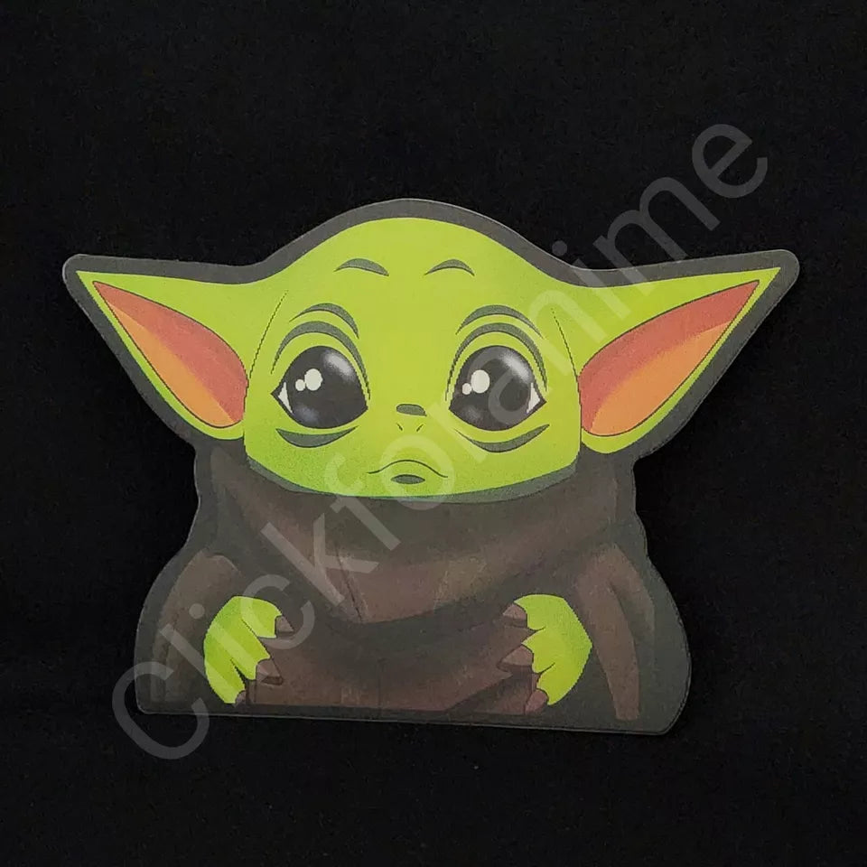 Baby Yoda Grogu 3D Moving Laptop Car Sticker Lenticular Decal Star wars Cute Notebook Car Laptop