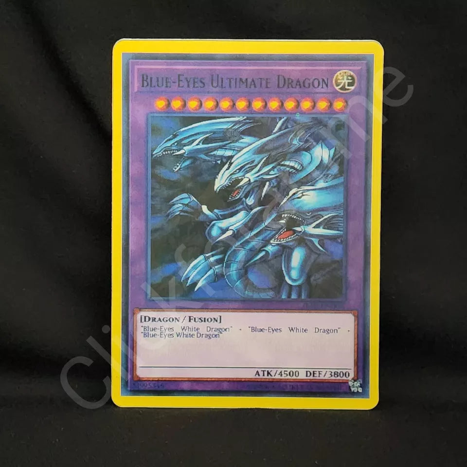 Yu-Gi-Oh! Blue Eyes White Dragon Card 3D Moving Sticker Anime Lenticular Decal Laptop notebook