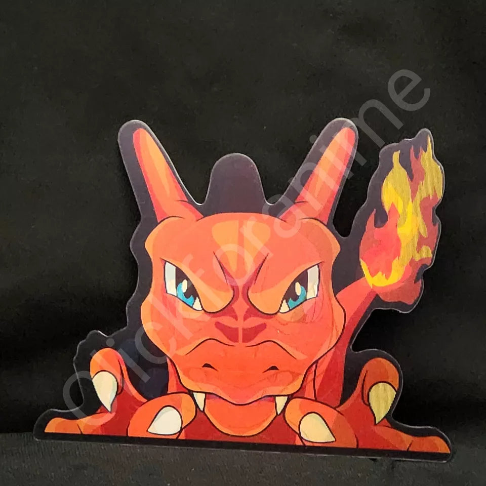 Pokemon: Charmander, Charmeleon, Charizard 3D Moving Sticker Lenticular Decal