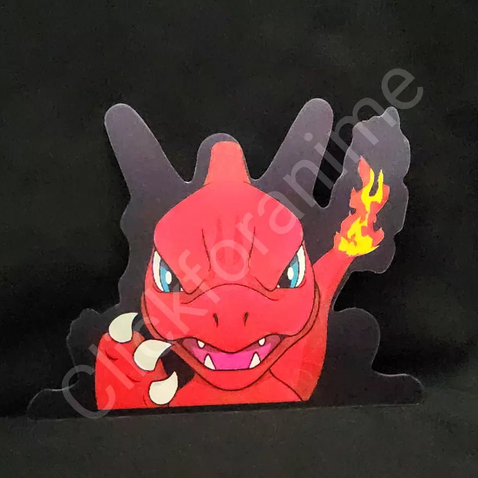 Pokemon: Charmander, Charmeleon, Charizard 3D Moving Sticker Lenticular Decal